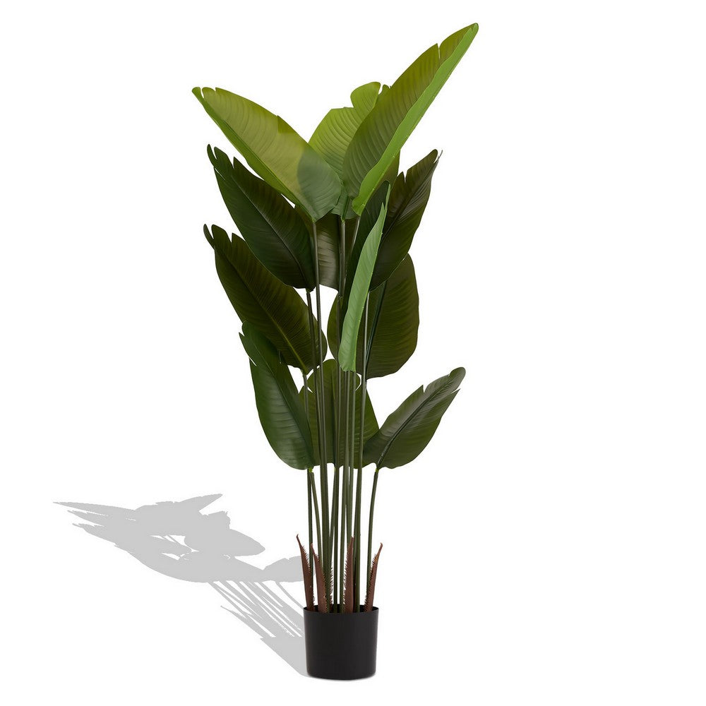 James Artificial Bird of Paradise Palm Tree | Set of 2 | Green 63"