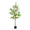 Dyna Artificial Enkianthus Tree with Pot | Green Poly Silk 76"