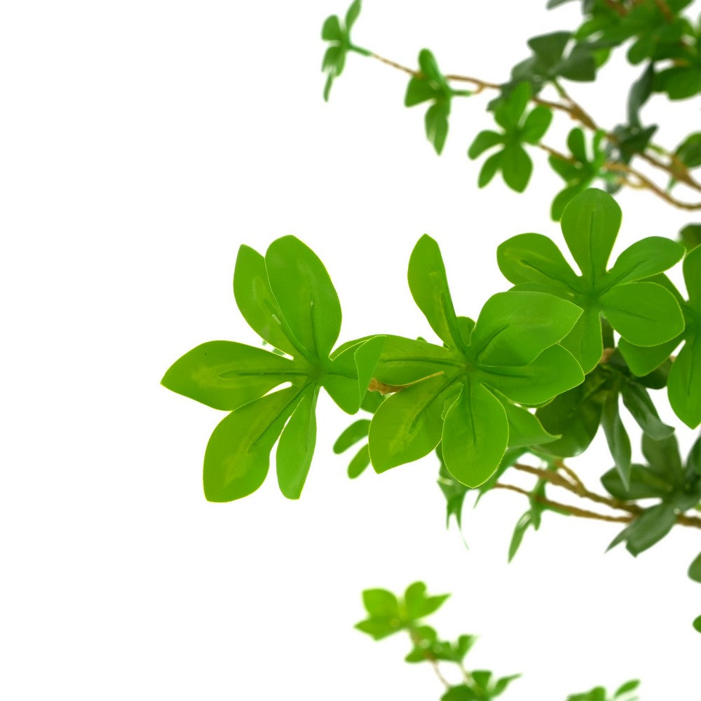 Dyna Artificial Enkianthus Tree with Pot | Green Poly Silk 76"