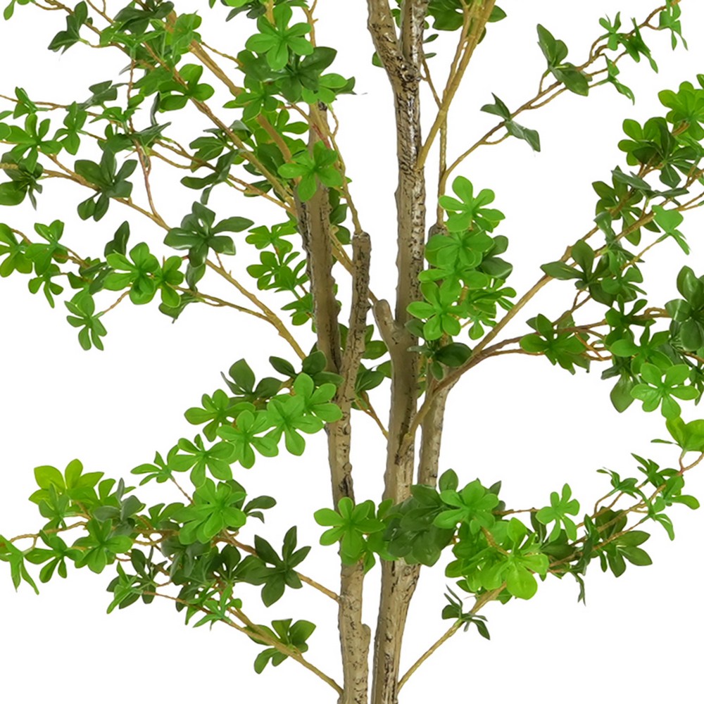 Dyna Artificial Enkianthus Tree with Pot | Green Poly Silk 76"