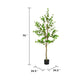 Dyna Artificial Enkianthus Tree with Pot | Green Poly Silk 76"