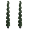 Syna Spiral Artificial Cedar Tree w Pot | Set of 2 | Green Poly Silk 71"