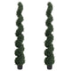 Syna Spiral Artificial Cedar Tree w Pot | Set of 2 | Green Poly Silk 71"