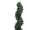 Syna Spiral Artificial Cedar Tree w Pot | Set of 2 | Green Poly Silk 71"