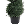 Syna Spiral Artificial Cedar Tree w Pot | Set of 2 | Green Poly Silk 71"