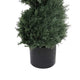 Syna Spiral Artificial Cedar Tree w Pot | Set of 2 | Green Poly Silk 71"