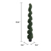 Syna Spiral Artificial Cedar Tree w Pot | Set of 2 | Green Poly Silk 71"