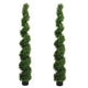 Syna Spiral Cedar Tree | Set of 2 | Two-Tone Green Poly Silk 71"