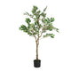 Serena Artificial Ficus Tree with Pot | Green Poly Silk 51"