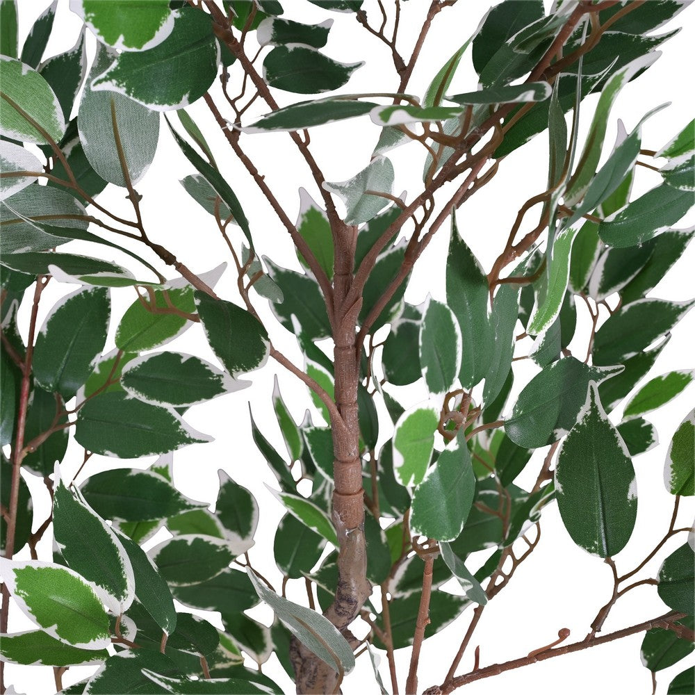 Serena Artificial Ficus Tree with Pot | Green Poly Silk 51"