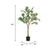 Serena Artificial Ficus Tree with Pot | Green Poly Silk 51"