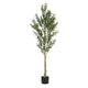 Arya Modern Faux Olive Tree | Realistic Leaves | Green Poly Silk 71"
