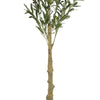 Arya Modern Faux Olive Tree | Realistic Leaves | Green Poly Silk 71"