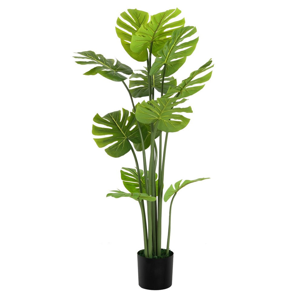 Xyma Artificial Monstera Deliciosa Plant | Green Poly Silk 57"