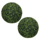 Sophie Faux Boxwood Topiary Balls | Set of 2 | Green Poly Silk 19"