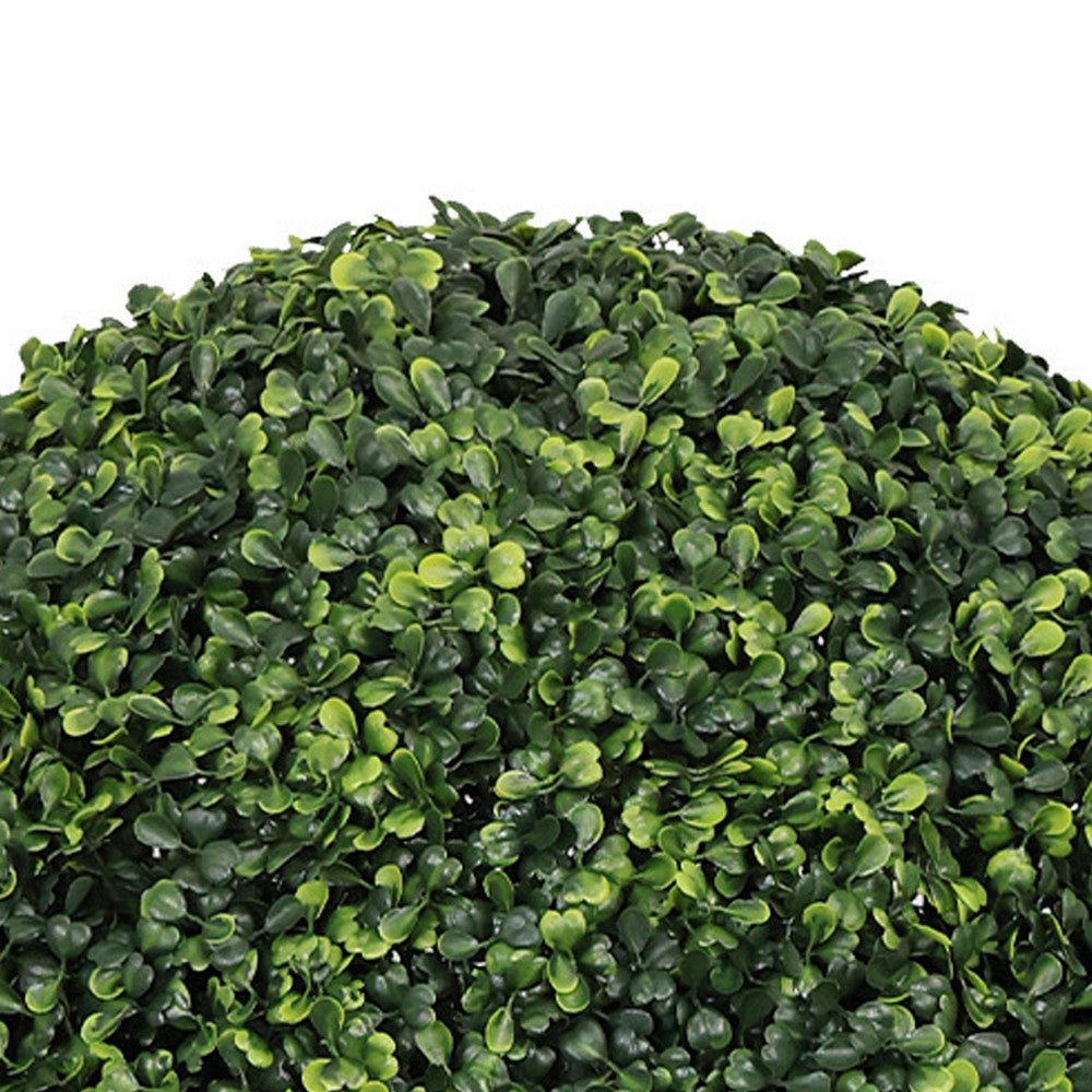 Sophie Faux Boxwood Topiary Balls | Set of 2 | Green Poly Silk 19"