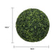 Sophie Faux Boxwood Topiary Balls | Set of 2 | Green Poly Silk 19"