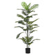 Rita Artificial Palm Tree | Black Poly Silk | Green Poly Silk 86"