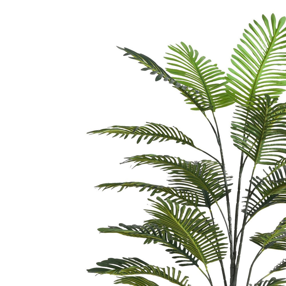 Rita Artificial Palm Tree | Black Poly Silk | Green Poly Silk 86"