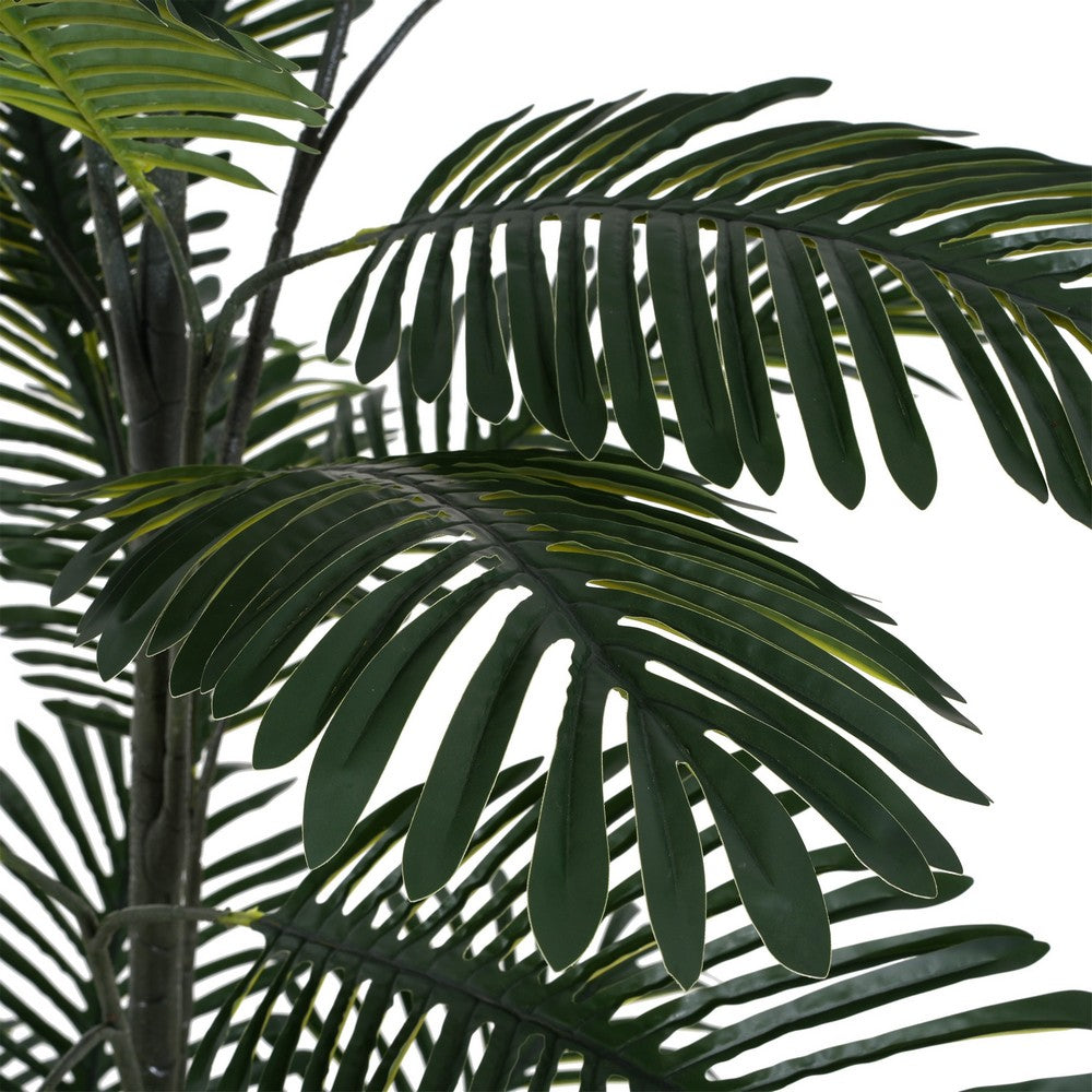 Rita Artificial Palm Tree | Black Poly Silk | Green Poly Silk 86"