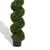Khloe 7 Ft Boxwood Topiary | Spiral Design | Green Poly Silk 83"