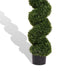 Khloe 7 Ft Boxwood Topiary | Spiral Design | Green Poly Silk 83"