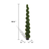 Khloe 7 Ft Boxwood Topiary | Spiral Design | Green Poly Silk 83"
