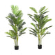Rita Artificial Palm Tree | Set of 2 | Iron | Green Poly Silk 79"