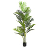 Rita Artificial Palm Tree | Set of 2 | Iron | Green Poly Silk 79"