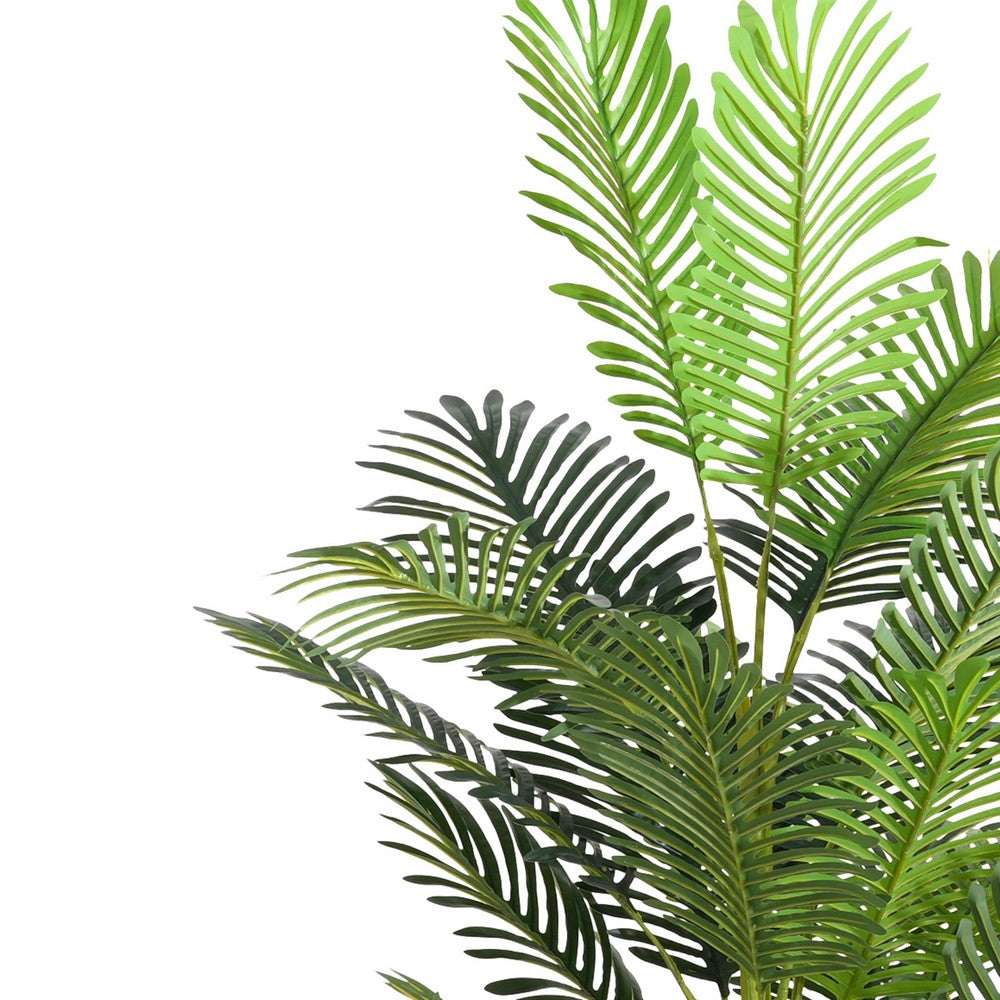 Rita Artificial Palm Tree | Set of 2 | Iron | Green Poly Silk 79"