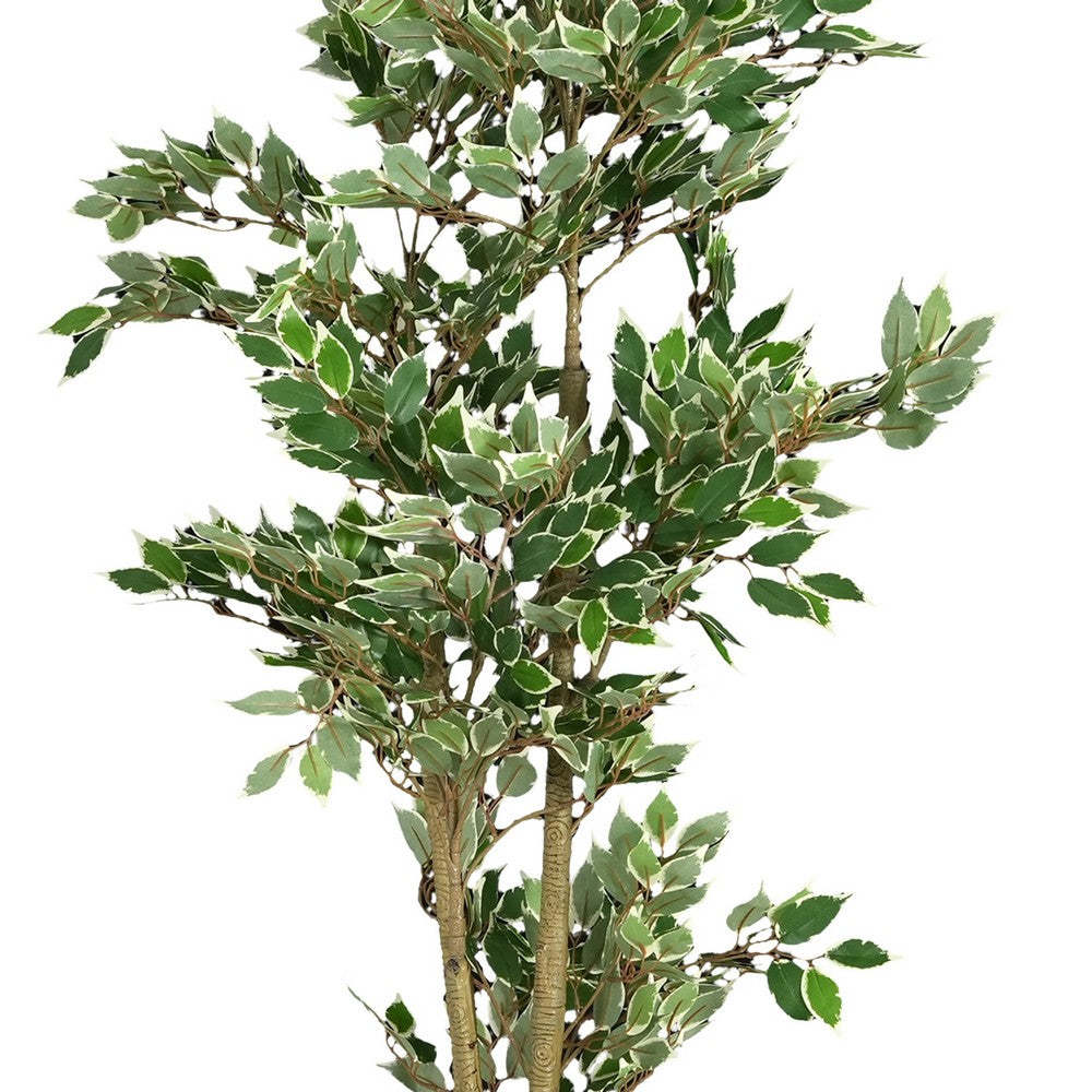 Serena Artificial Ficus Tree with Pot | Green Poly Silk 69"