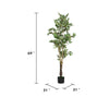 Serena Artificial Ficus Tree with Pot | Green Poly Silk 69"