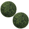 Sophie Faux Boxwood Topiary Balls | Set of 2 | Green Poly Silk 23"