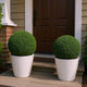Sophie Faux Boxwood Topiary Balls | Set of 2 | Green Poly Silk 23"