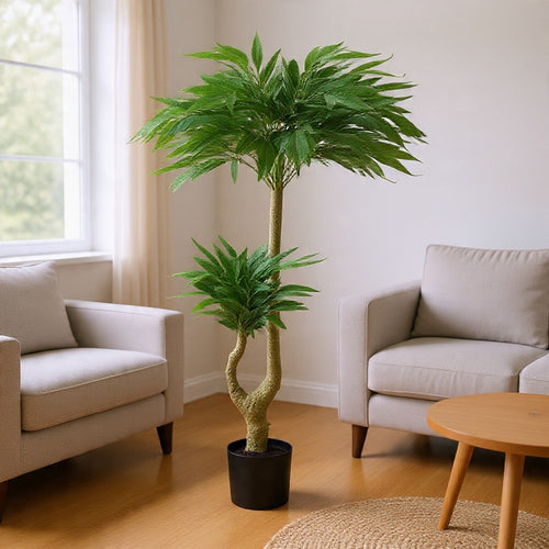 Aisha 5 Ft Artificial Willow Tree with ThermoPoly Silk Foliage | 59"