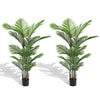 Norah Faux Areca Palm Tree | Set of 2 | 15 Folds | Green Poly Silk 63"