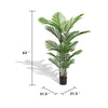 Norah Faux Areca Palm Tree | Set of 2 | 15 Folds | Green Poly Silk 63"