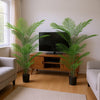 Norah Faux Areca Palm Tree | Set of 2 | 15 Folds | Green Poly Silk 63"