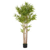 Nadia Artificial Bamboo Plant | Iron Frame | Green Poly Silk 70"