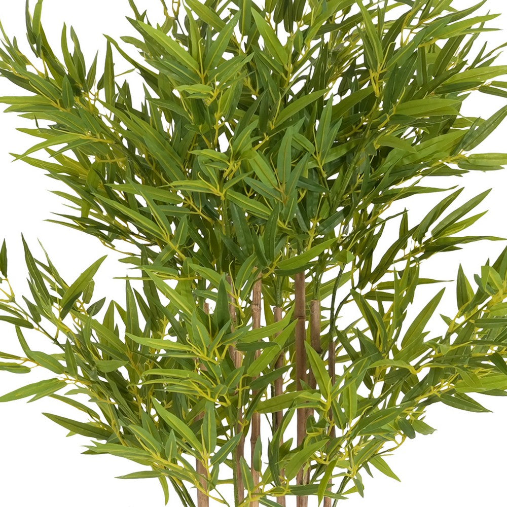 Nadia Artificial Bamboo Plant | Iron Frame | Green Poly Silk 70"
