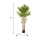 Nadia Artificial Bamboo Plant | Iron Frame | Green Poly Silk 70"