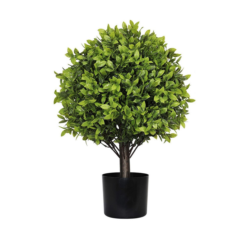 Manto Boxwood Topiary Ball Trees | Set of 2 | Green Poly Silk 22"