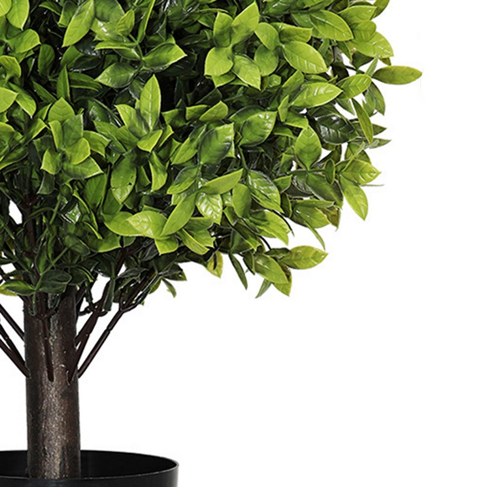 Manto Boxwood Topiary Ball Trees | Set of 2 | Green Poly Silk 22"