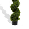 Vena 6 Ft Outdoor Spiral Topiary Tree | Set of 2 | Green Poly Silk 71"