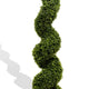 Vena 6 Ft Outdoor Spiral Topiary Tree | Set of 2 | Green Poly Silk 71"
