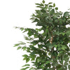 Karen Artificial Ficus Tree w Twisted Trunk | Green Poly Silk-Iron 59"