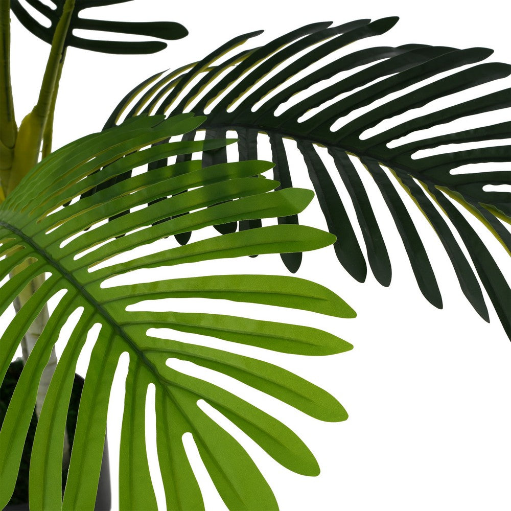 Rita Artificial Palm Tree | Set of 2 | Iron | Green Poly Silk 61"