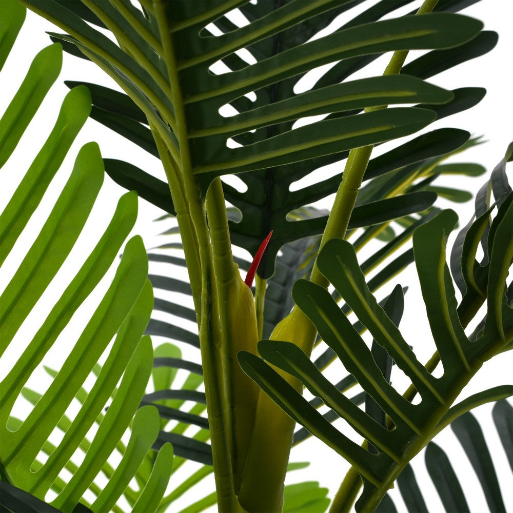 Rita Artificial Palm Tree | Set of 2 | Iron | Green Poly Silk 61"