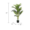 Rita Artificial Palm Tree | Set of 2 | Iron | Green Poly Silk 61"