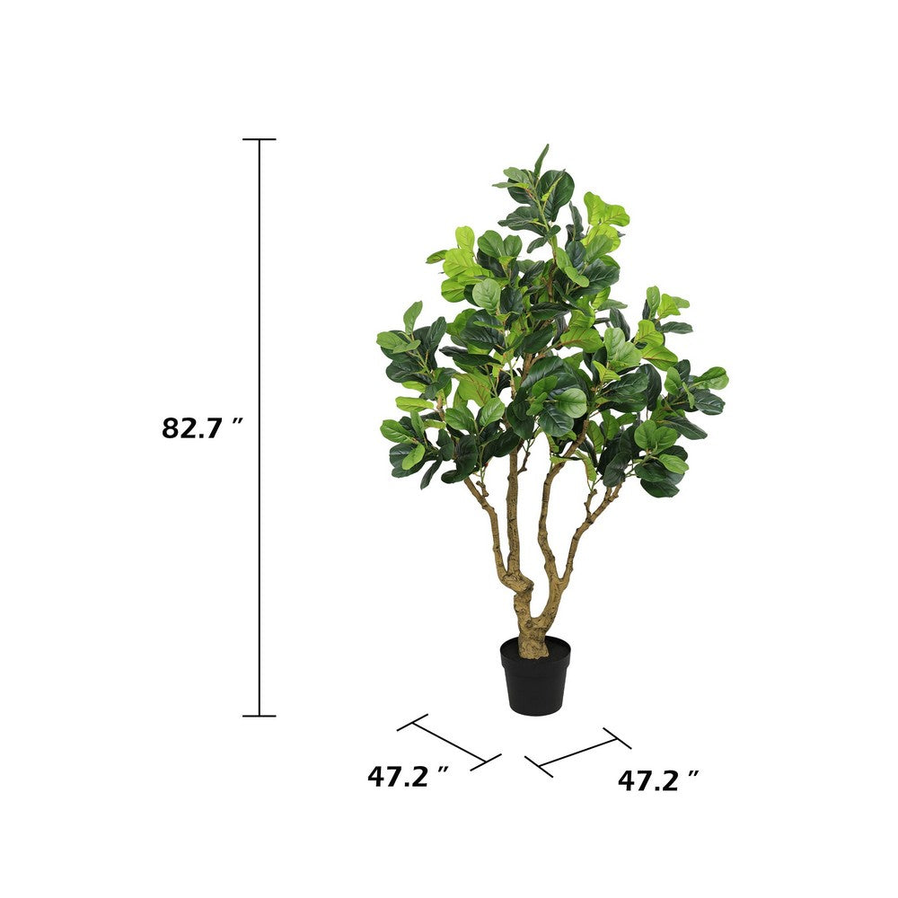 Wyatt 7 Ft Artificial Banyan Tree | Multibranch Trunk | Poly Silk 83"